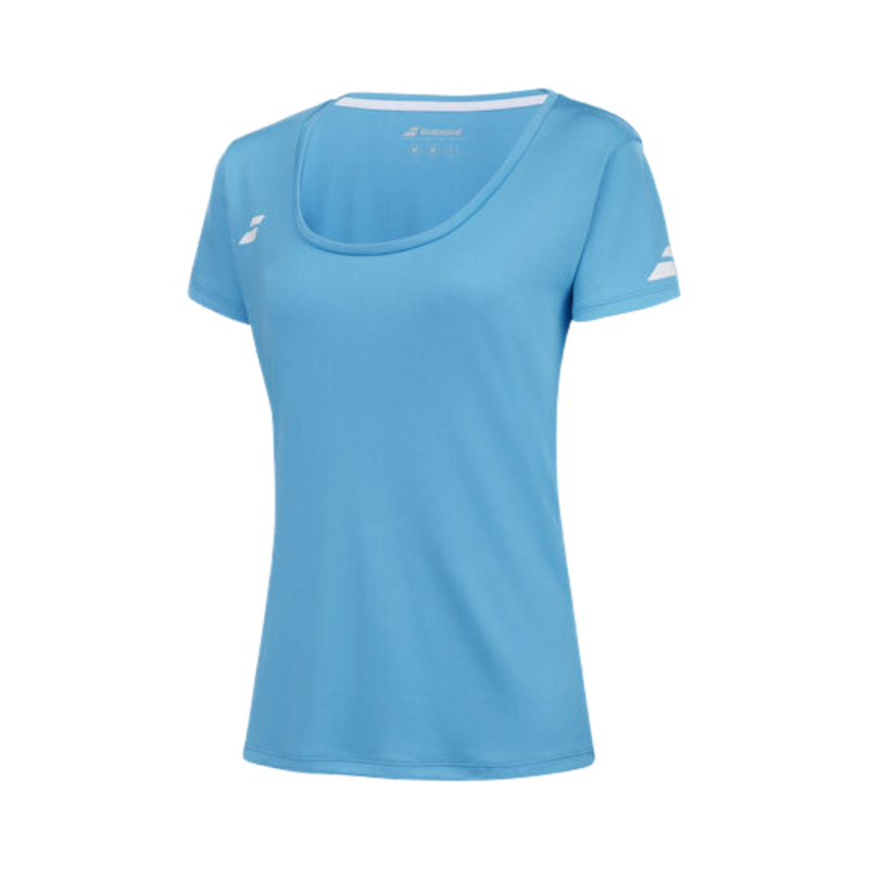 T-shirt Babolat Play Sleeve Top Junior Femme Bleu Clair 2024 - Esprit Padel Shop