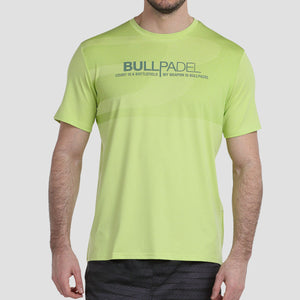 T-shirt Bullpadel Leteo jaune face - Esprit Padel Shop