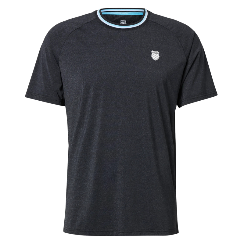 T-shirt K-Swiss Hypercourt Melange Crew Noir - Esprit Padel Shop 