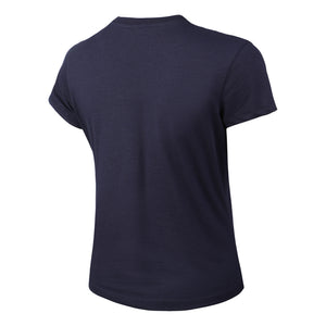 T-shirt Wilson Femme Script Tech Tee Bleu dos - Esprit Padel Shop