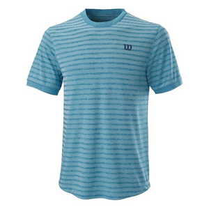 T-shirt Wilson Stripe Crew Bleu Solo face -  Esprit padel Shop