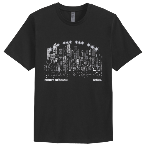 T-shirt Wilson Night Skyline Noir face - Esprit Padel Shop