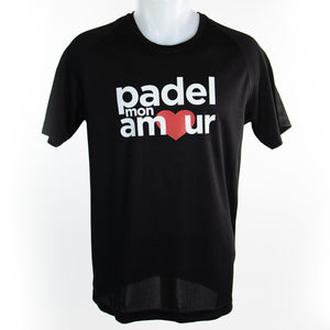 T-shirt Padel Mon Amour Tech Noir face - Esprit Padel Shop