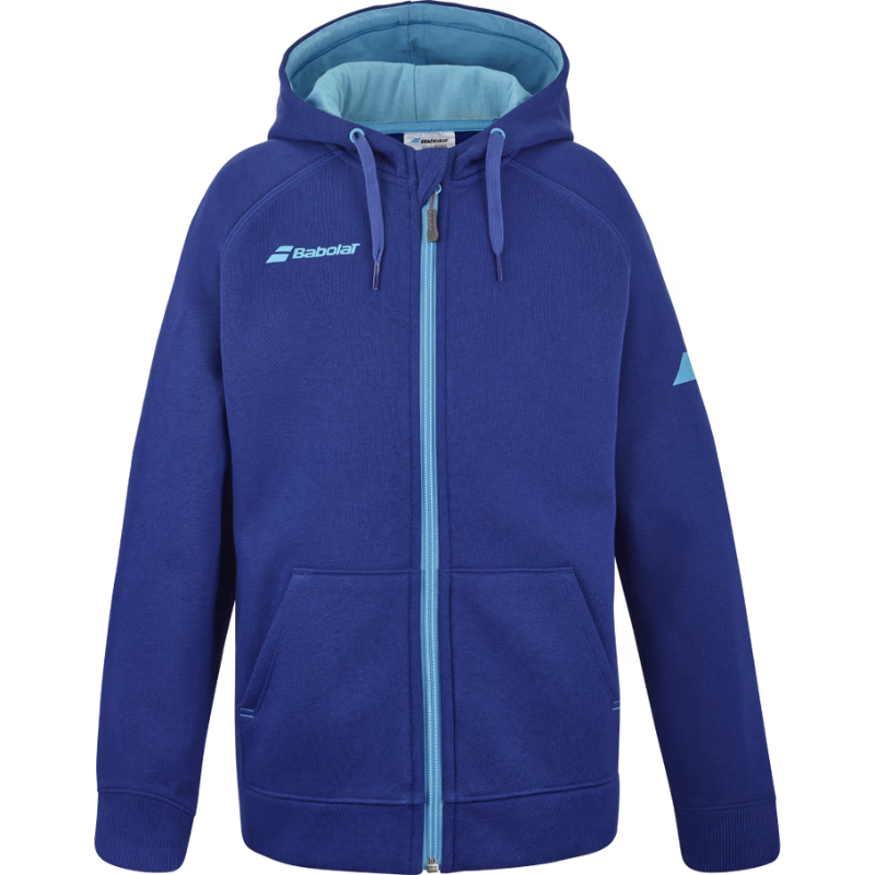 Veste Babolat Exercise Hood Jacket Junior Bleu - Esprit Padel Shop