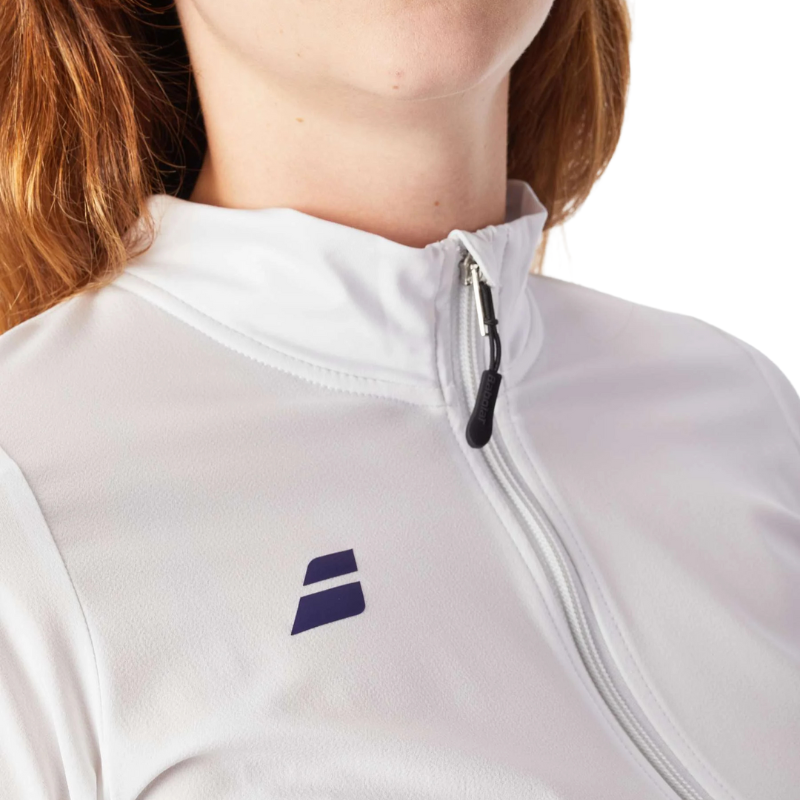 Veste Babolat Play Jacket Blanc Femme 2024 - Esprit Padel Shop