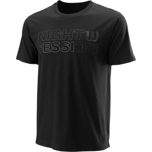 T-shirt Wilson Night Session Tee noir face - Esprit Padel Shop