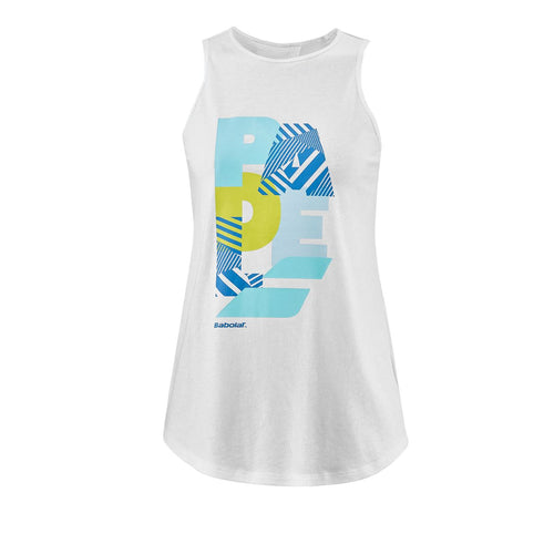 Débardeur Babolat Coton Tank blanc - Esprit Padel Shop
