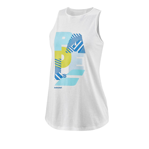 Débardeur Babolat Coton Tank blanc - Esprit Padel Shop