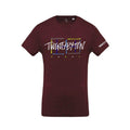 T-shirt TBT - Padel Wear® Twenty by Ten Chalk en Coton Organique & Polyester bordeaux