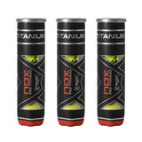 Tripack de 4 balles de padel Nox Titanium pro x4 balles - Esprit Padel Shop
