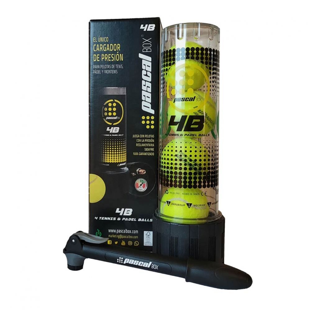 Padel/tennis ball pressurisation system PASCAL BOX 4 balls BY BULLPADEL - Esprit Padel Shop