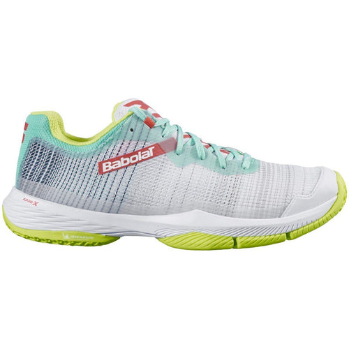 Chaussures de padel Femme Babolat Jet Ritma jaune/blanche - Esprit Padel Shop