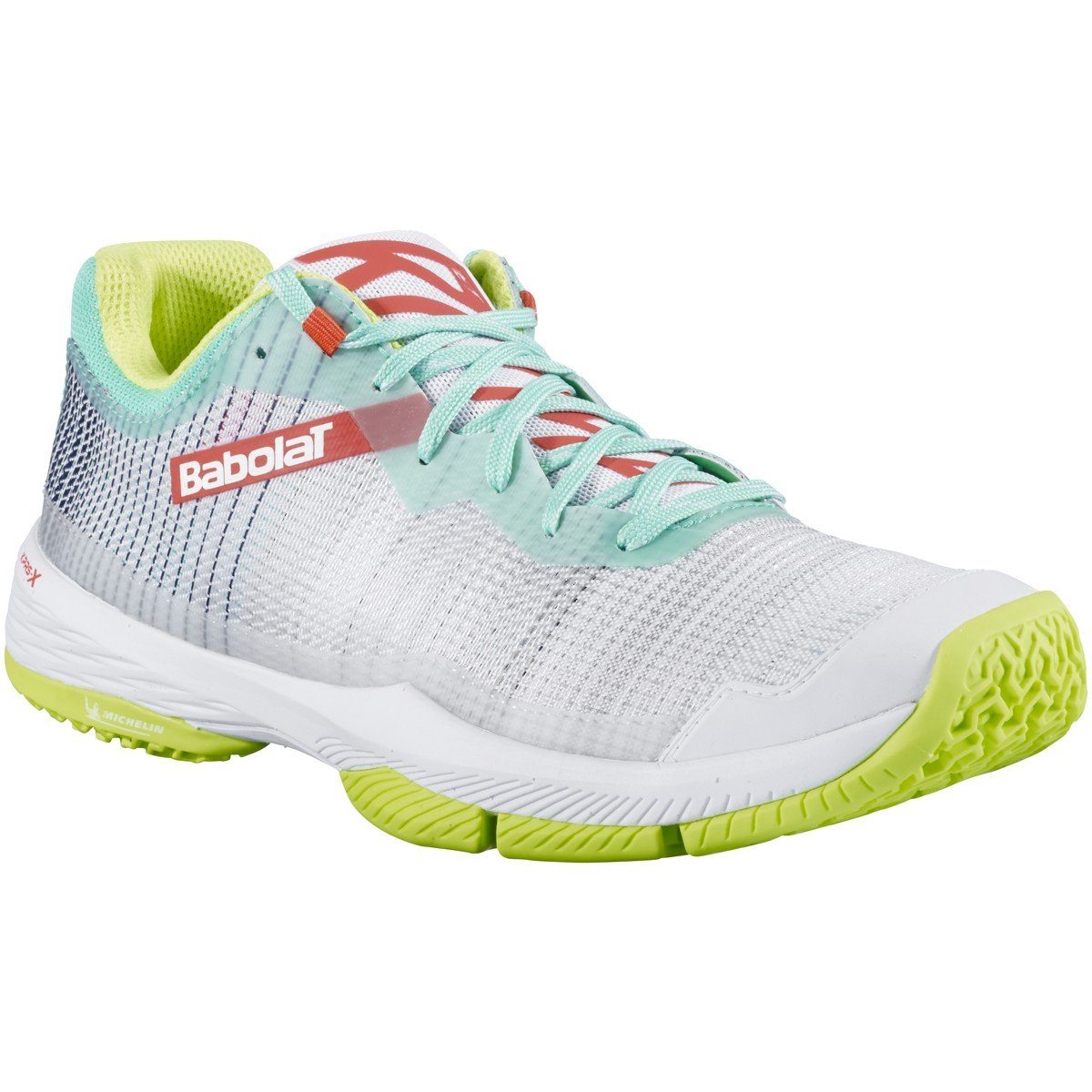 Chaussures de padel Femme Babolat Jet Ritma jaune/blanche - Esprit Padel Shop