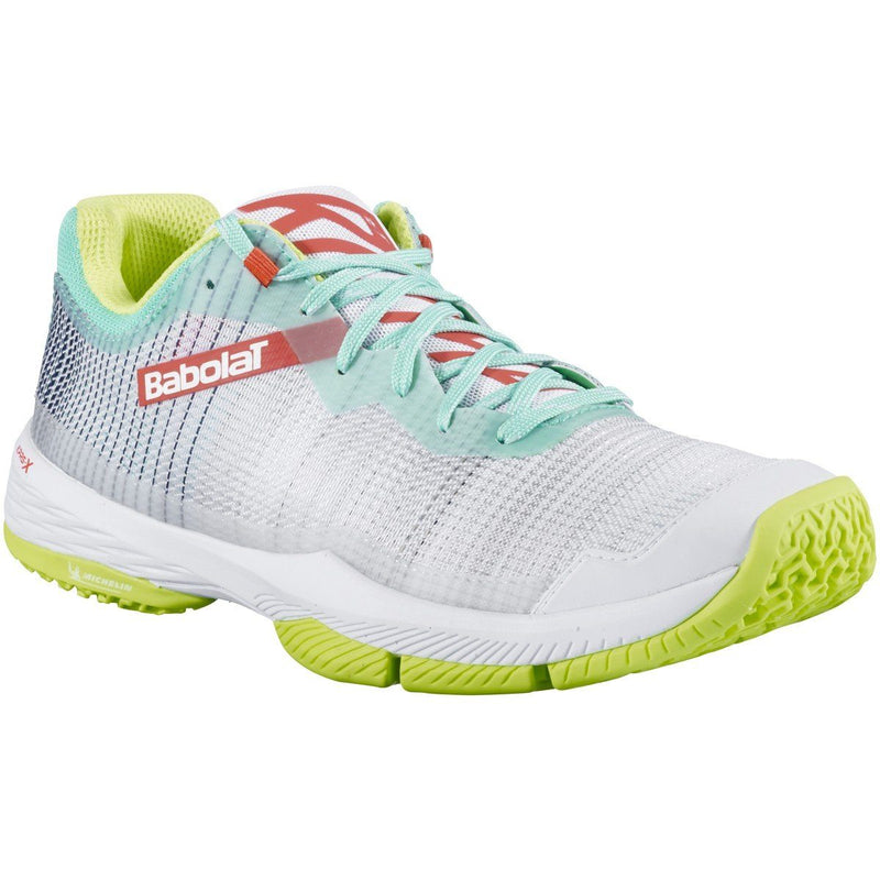 Chaussures de padel Femme Babolat Jet Ritma jaune/blanche - Esprit Padel Shop
