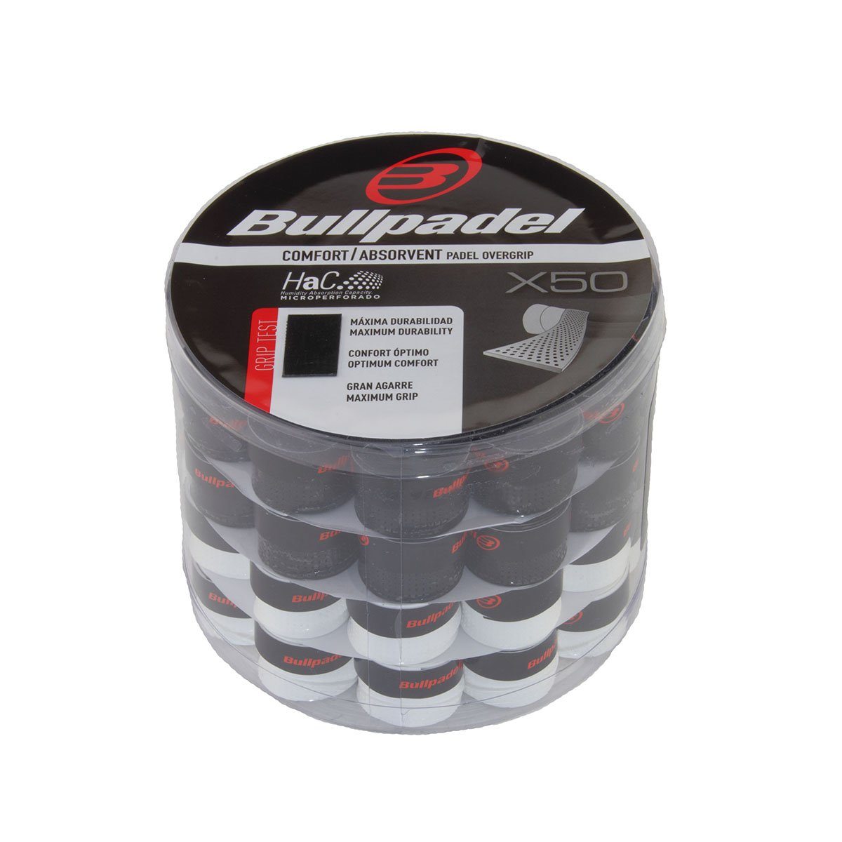 Bullpadel comfortable & absorbent overgrip box of 50 - Esprit Padel Shop