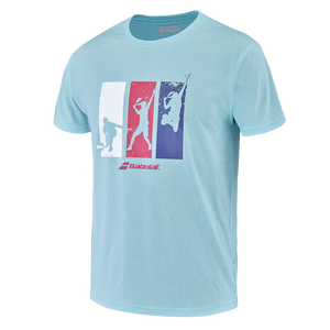T-shirt Babolat Padel Coton Tee Bleu 2023 3q - Esprit Padel Shop