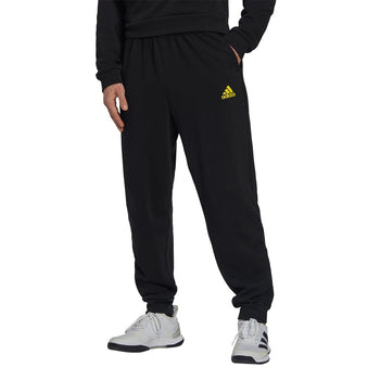 Pantalon de survêtement HK6469 Adidas Clubhouse Noir face - Esprit Padel Shop