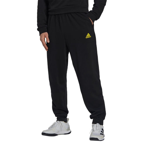 Pantalon de survêtement HK6469 Adidas Clubhouse Noir face - Esprit Padel Shop