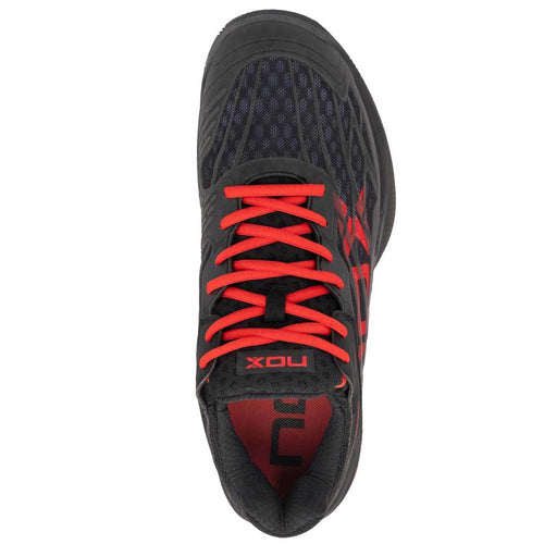Chaussures de padel Nox AT10 Lux noir rouge dessus - Esprit Padel Shop