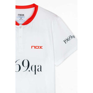 T-shirt réplique officiel Nox AT10 blanc zoom - Esprit Padel Shop