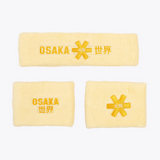 Set de poignet eponge et bandeaux Osaka jaune - Esprit Padel Shop