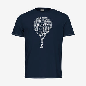T-shirt Head Padel Typo Bleu Marine Junior - Esprit Padel Shop