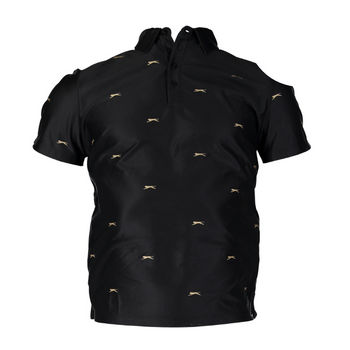 Polo Slazenger Parson AOP Dry Fit Noir Panthère - Esprit Padel Shop