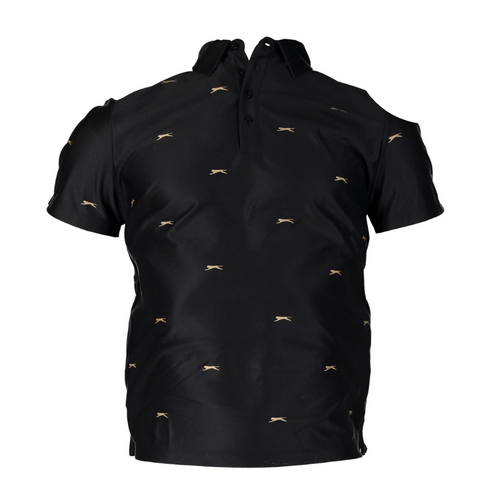 Polo Slazenger Parson AOP Dry Fit Noir Panthère - Esprit Padel Shop