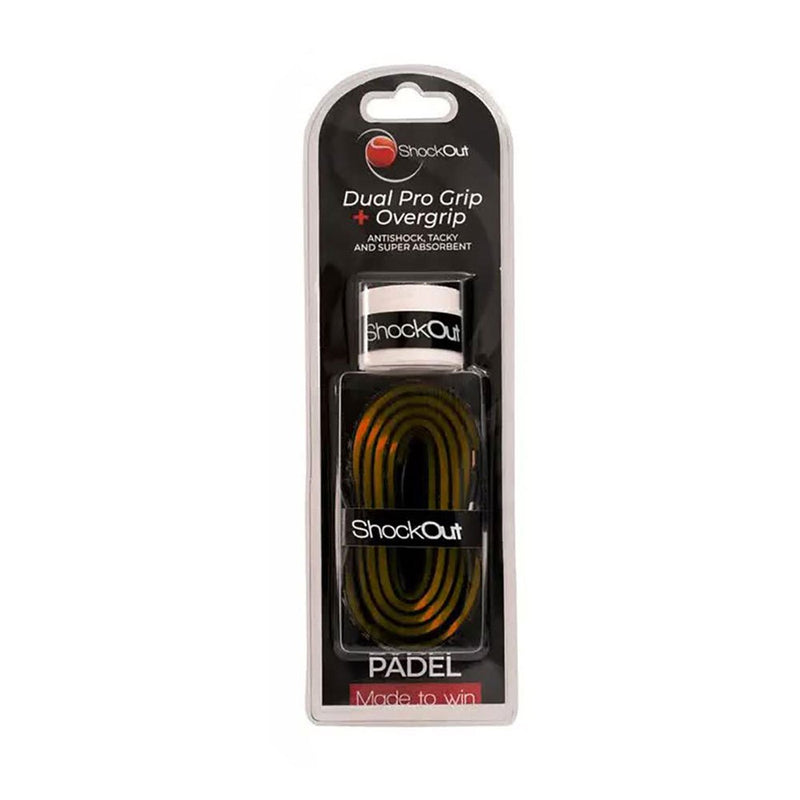 Grip et Surgrip Shockout Dual Pro Noir Blanc - Esprit Padel Shop