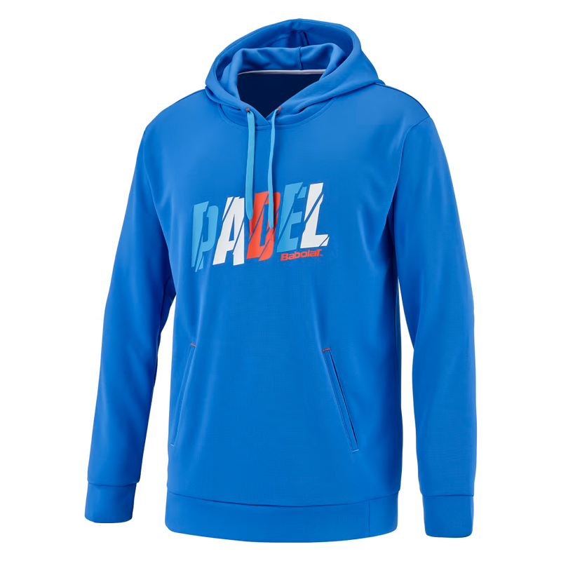 Sweat Babolat Padel Hood Bleu homme 3q - Esprit Padel Shop