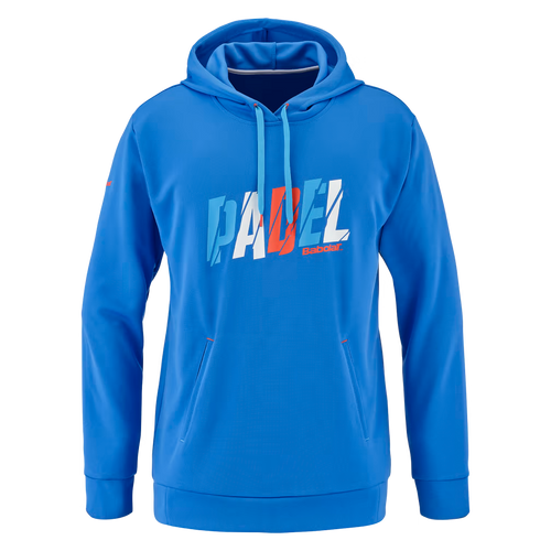 Sweat Babolat Padel Hood Bleu homme face - Esprit Padel Shop