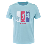 T-shirt Babolat Padel Coton Tee Bleu 2023 face - Esprit Padel Shop