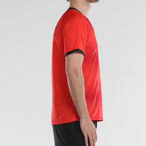 T-shirt Bullpadel Actua rouge cote - Esprit Padel Shop