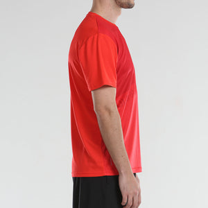 T-shirt Bullpadel Afile rouge cote- Esprit Padel Shop