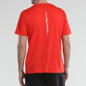T-shirt Bullpadel Afile rouge dos - Esprit Padel Shop
