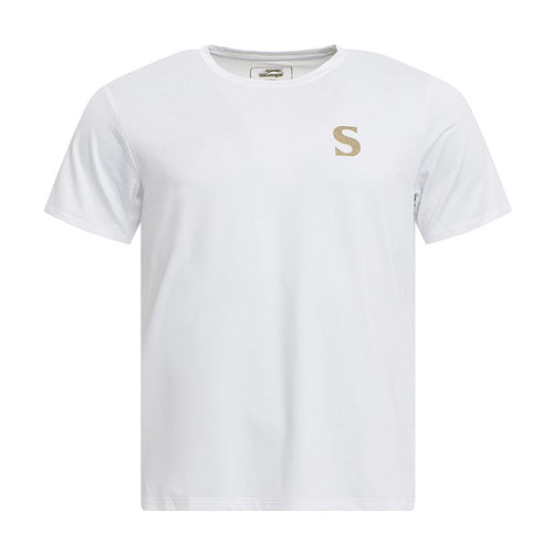 T-shirt S crew Blanc Slazenger face